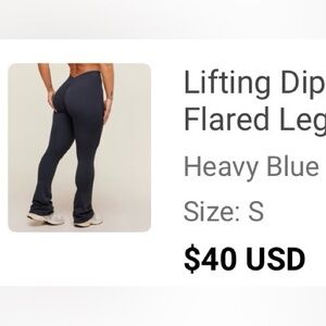 Gymshark V Flared Leggings - Heavy Blue